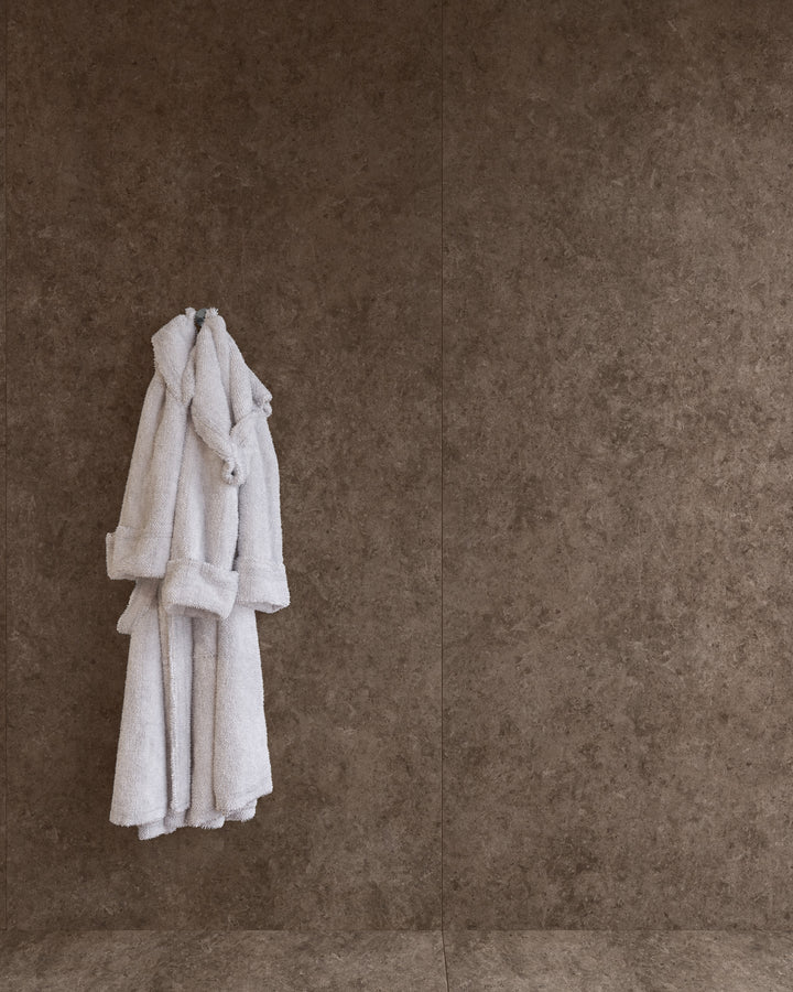 Dekton Talma in a bathroom, close-up