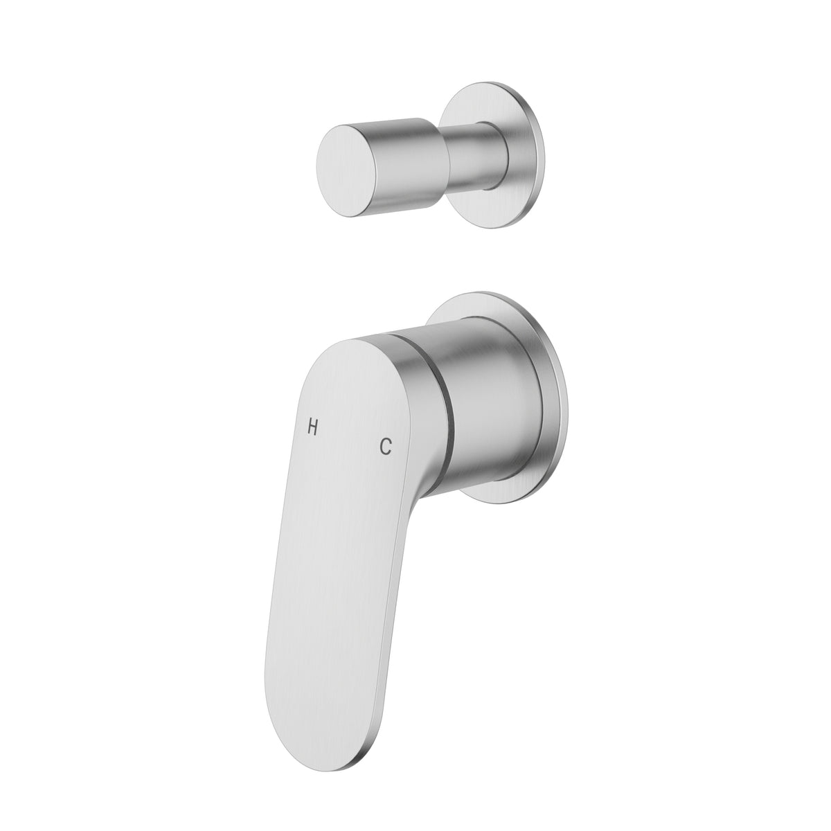 Sulu II Wall Diverter Mixer Trim Kit with Separate Cover Plate - Brushed Nickel