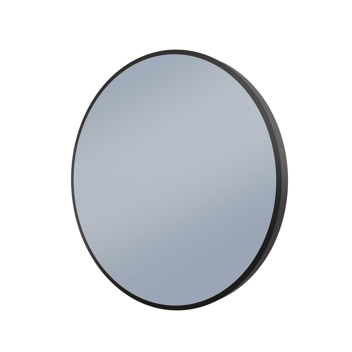 Framed S Series Round LED Mirror Manhattan Black