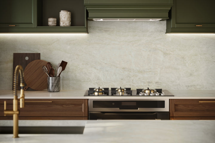 Dekton Nara in a kitchen, close-up (second photo)