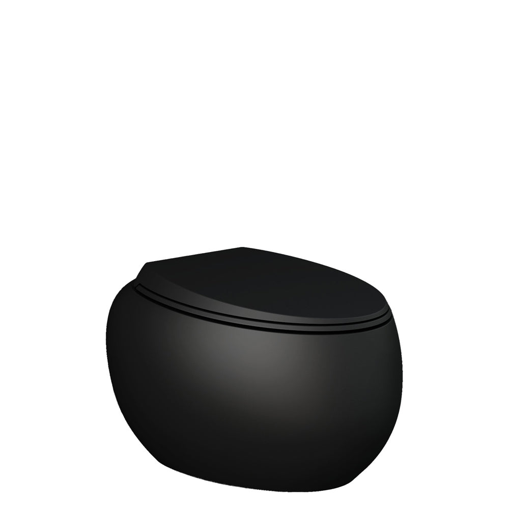 RAK Cloud Wall-Hung Toilet Suite, Matte Black - product