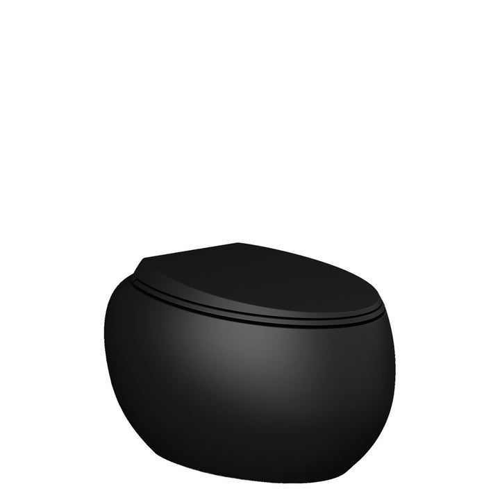 RAK Cloud Wall-Hung Toilet Suite, Matte Black - product