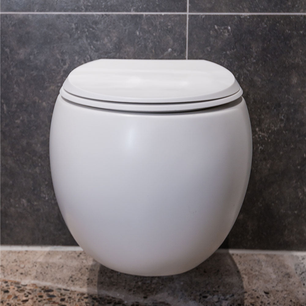 RAK Cloud Wall-Hung Toilet Suite, Matte White - product