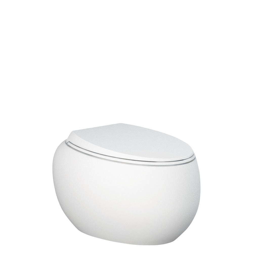 RAK Cloud Wall-Hung Toilet Suite, Matte White - product