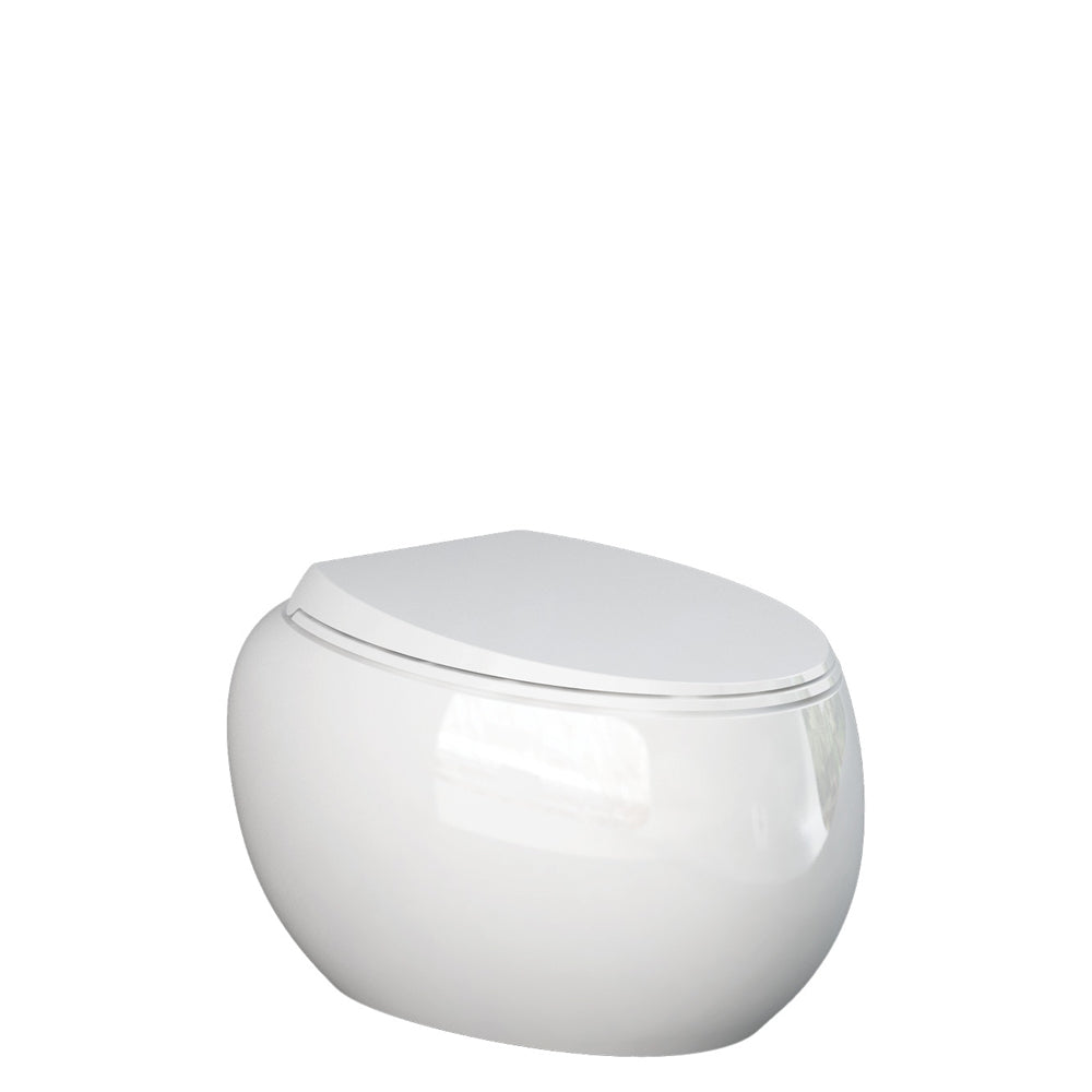 RAK Cloud Wall-Hung Toilet Suite, Alpine Gloss White - lifestyle