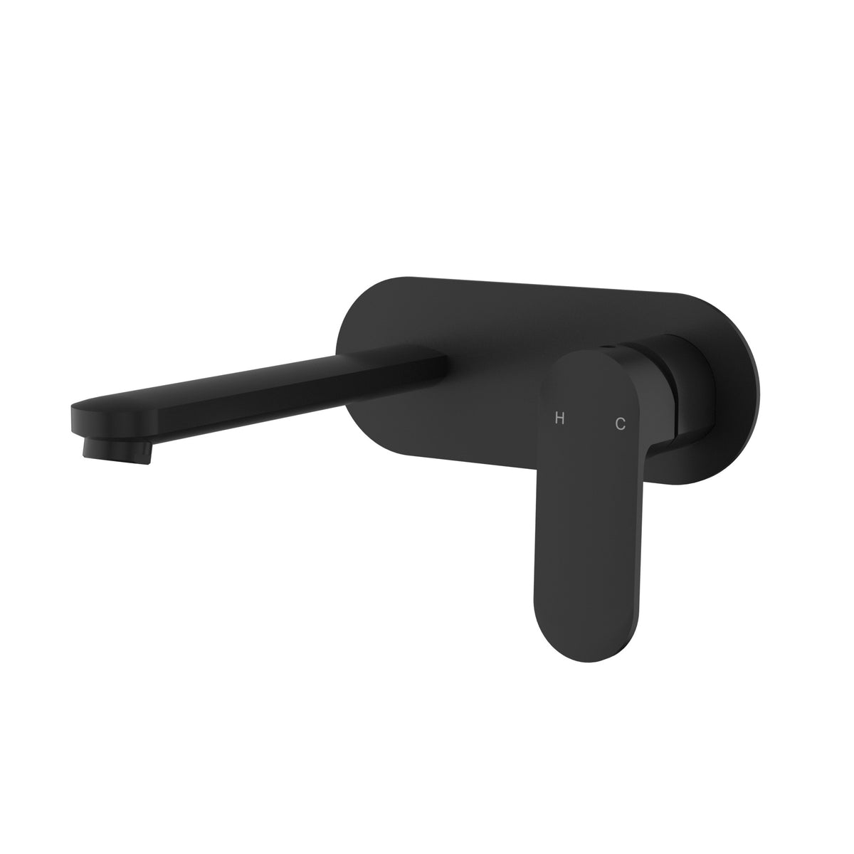 Cora Wall Basin Mixer - Matt Black