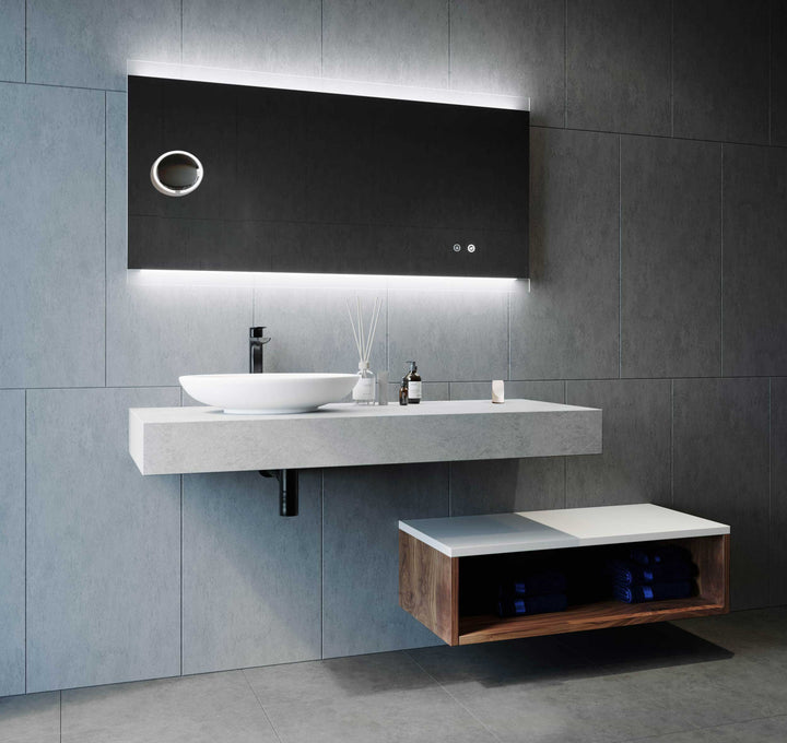 Miro LED Mirror with Demister Bluetooth Speakers and Portable Magnifier lifestyle view 2