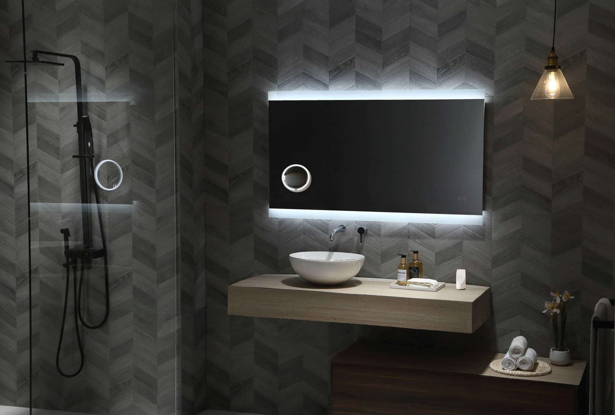 Miro LED Mirror with Demister and Portable Magnifier