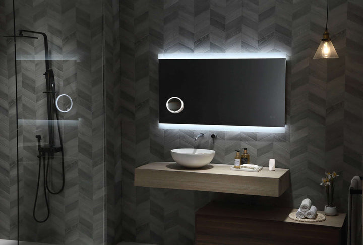 Miro LED Mirror with Demister and Portable Magnifier