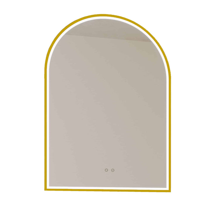 Arch LED Mirror with Demister and Portable Magnifier Nordic Gold product view 2
