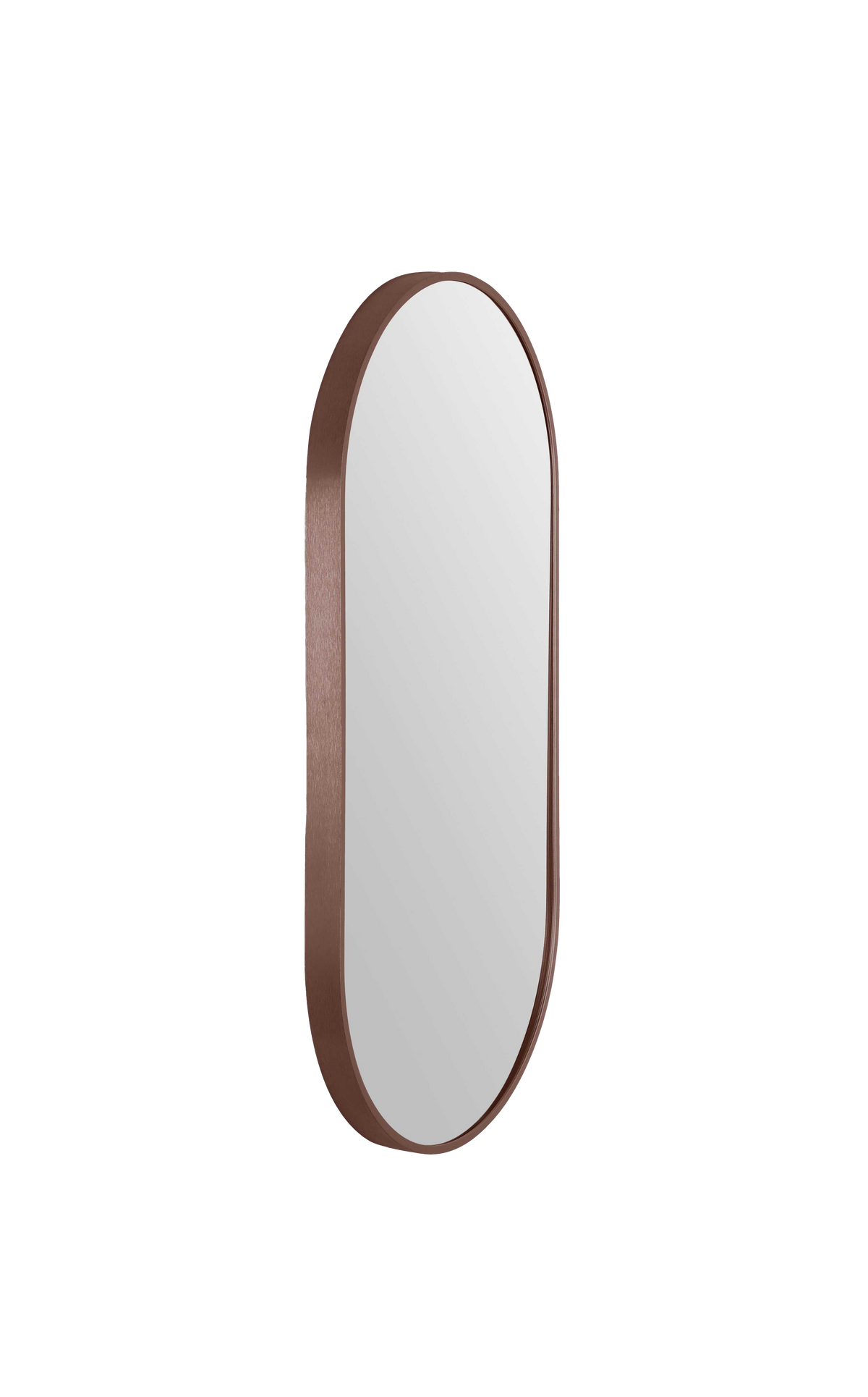 Modern Oblong Mirror with Portable Magnifier Cuban Bronze detail view 2