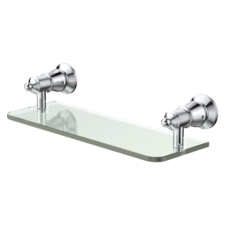 Lillian Glass Shelf - Chrome