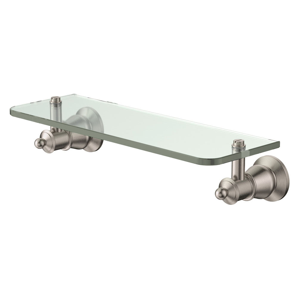 Lillian Glass Shelf - Brushed Nickel