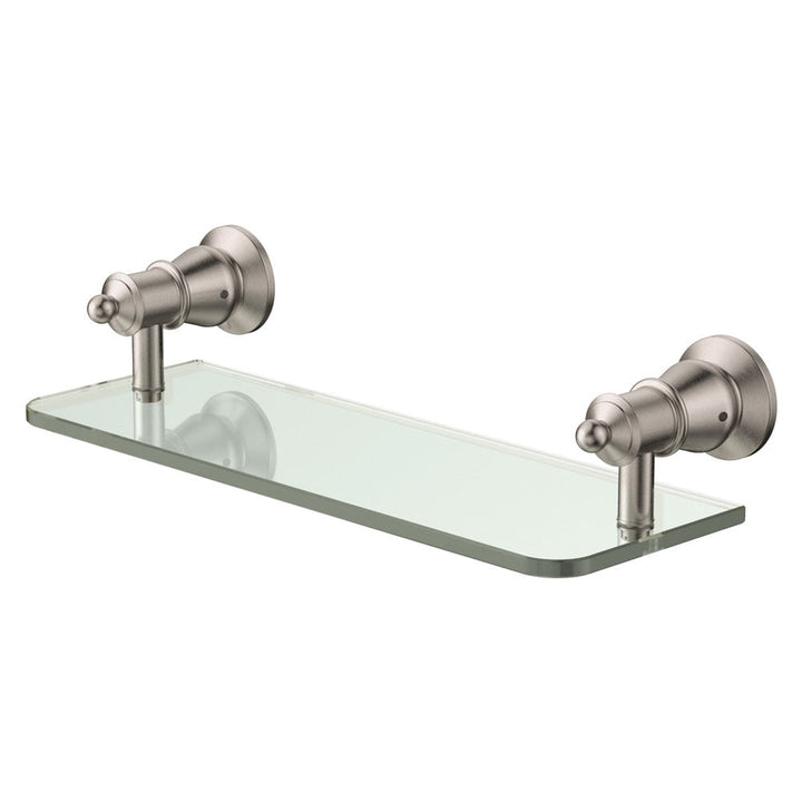 Lillian Glass Shelf - Brushed Nickel