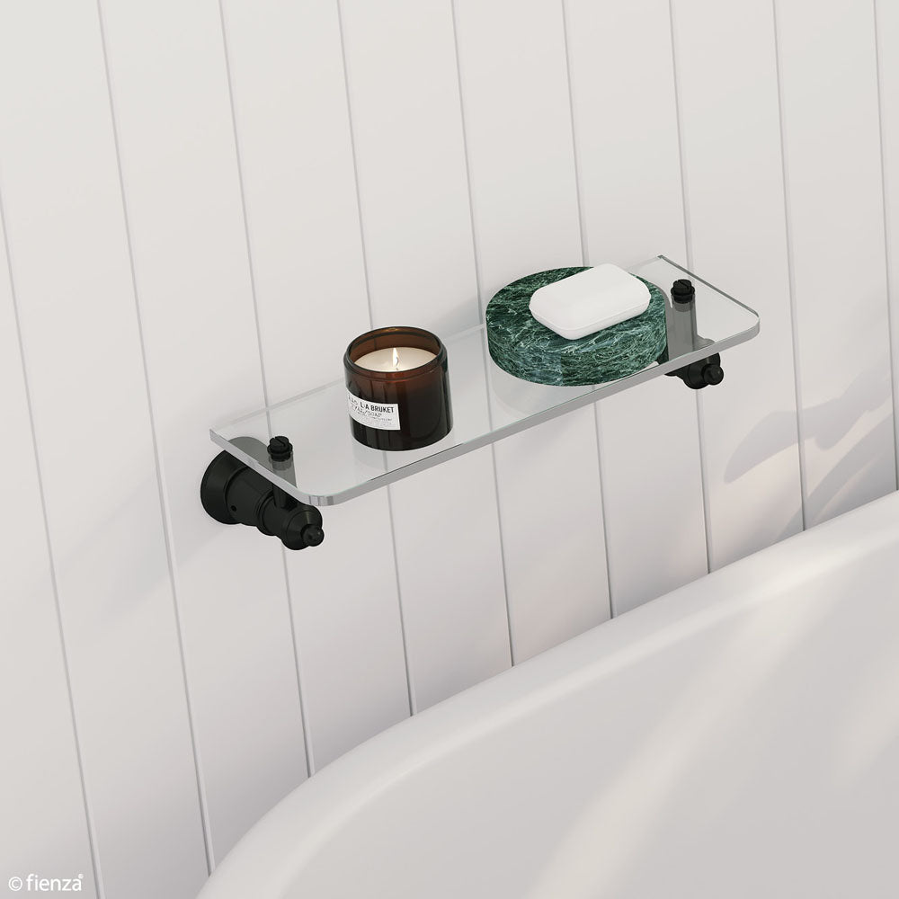Lillian Glass Shelf - Matte Black