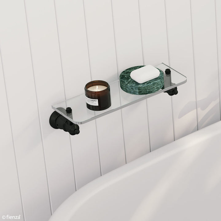 Lillian Glass Shelf - Matte Black