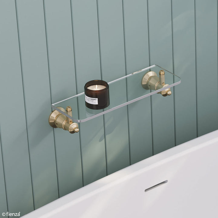Lillian Glass Shelf - Urban Brass
