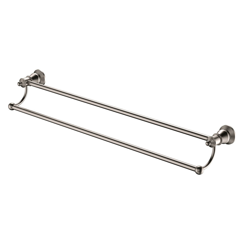 Lillian Double Towel Rail - Brushed Nickel
