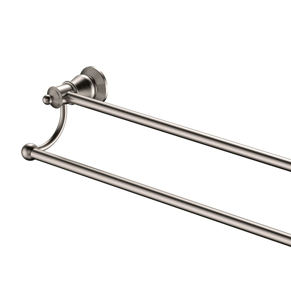Lillian Double Towel Rail - Brushed Nickel