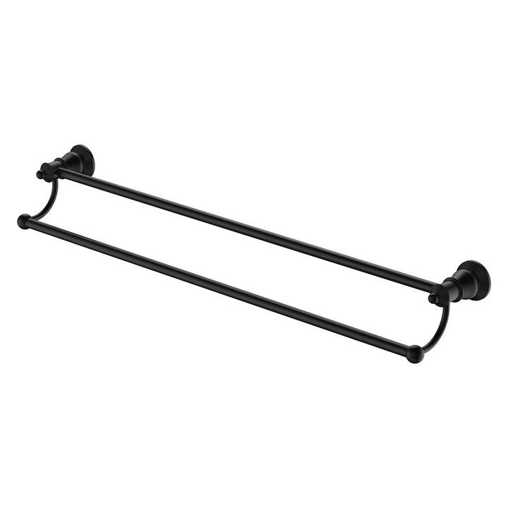 Lillian Double Towel Rail - Matte Black
