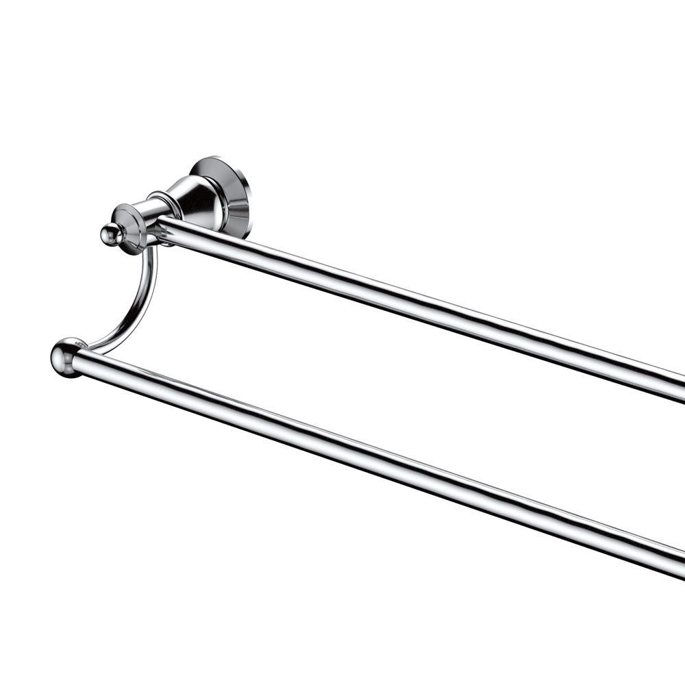 Lillian Double Towel Rail - Chrome