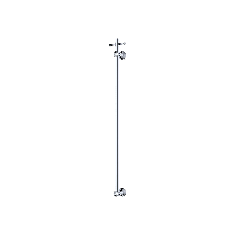 Lillian Vertical Heated Towel Rail, 93 x 1000mm - Chrome
