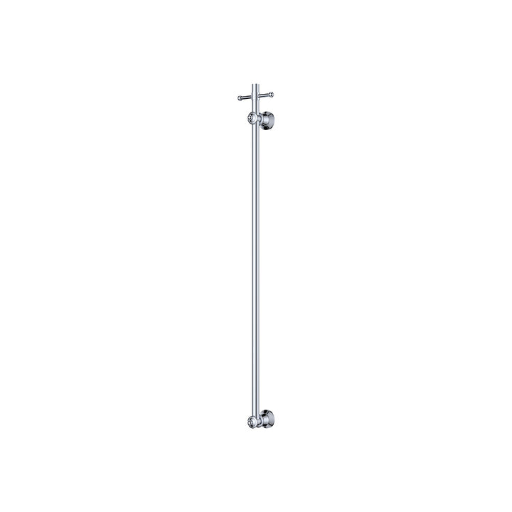 Lillian Vertical Heated Towel Rail, 93 x 1000mm - Chrome