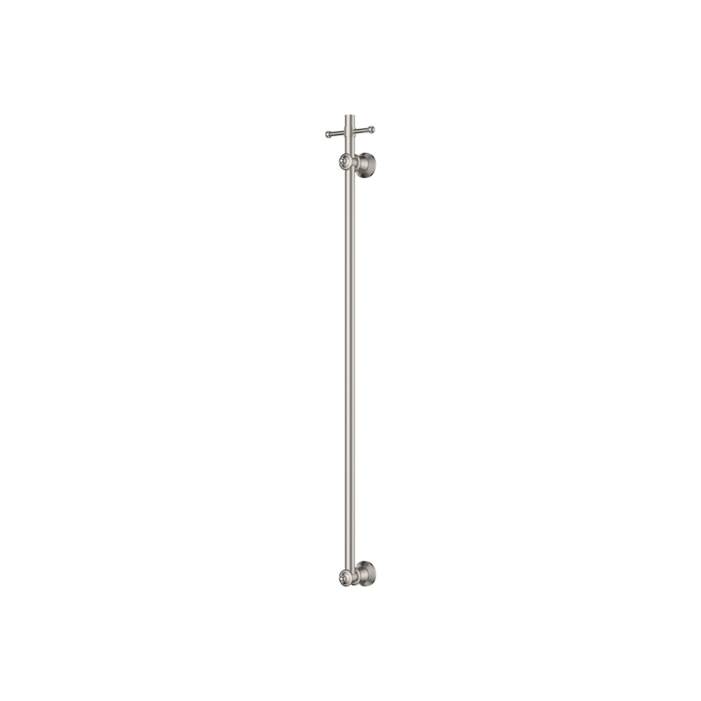 Lillian Vertical Heated Towel Rail, 93 x 1000mm - Brushed Nickel