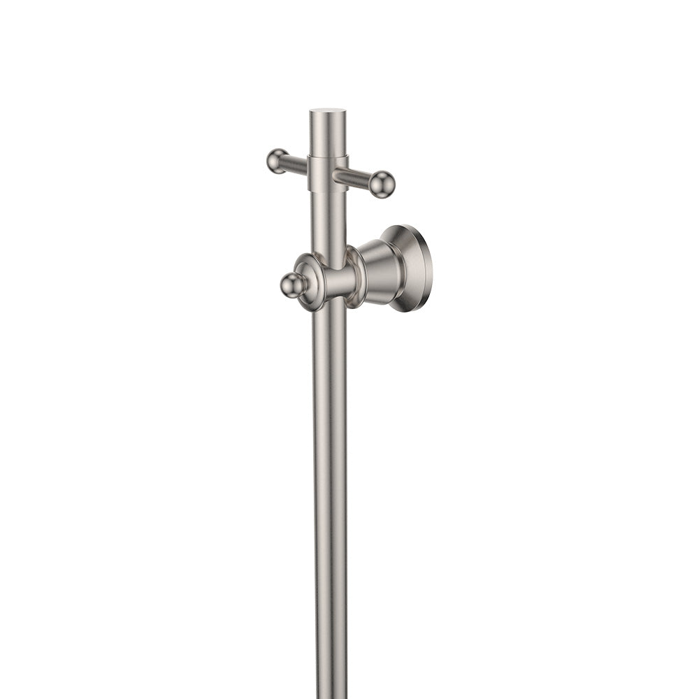 Lillian Vertical Heated Towel Rail, 93 x 1000mm - Brushed Nickel
