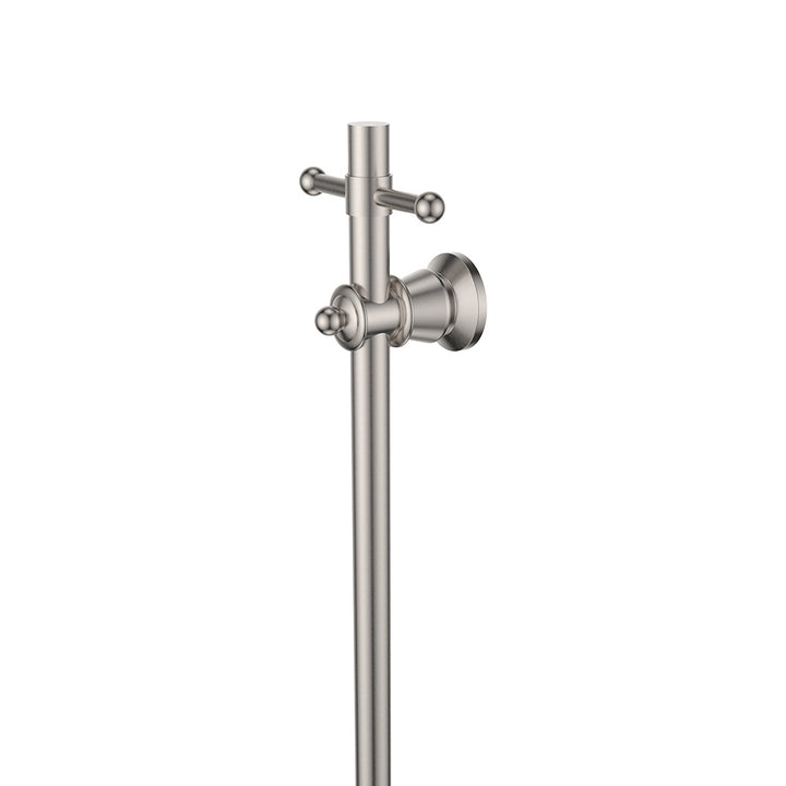 Lillian Vertical Heated Towel Rail, 93 x 1000mm - Brushed Nickel