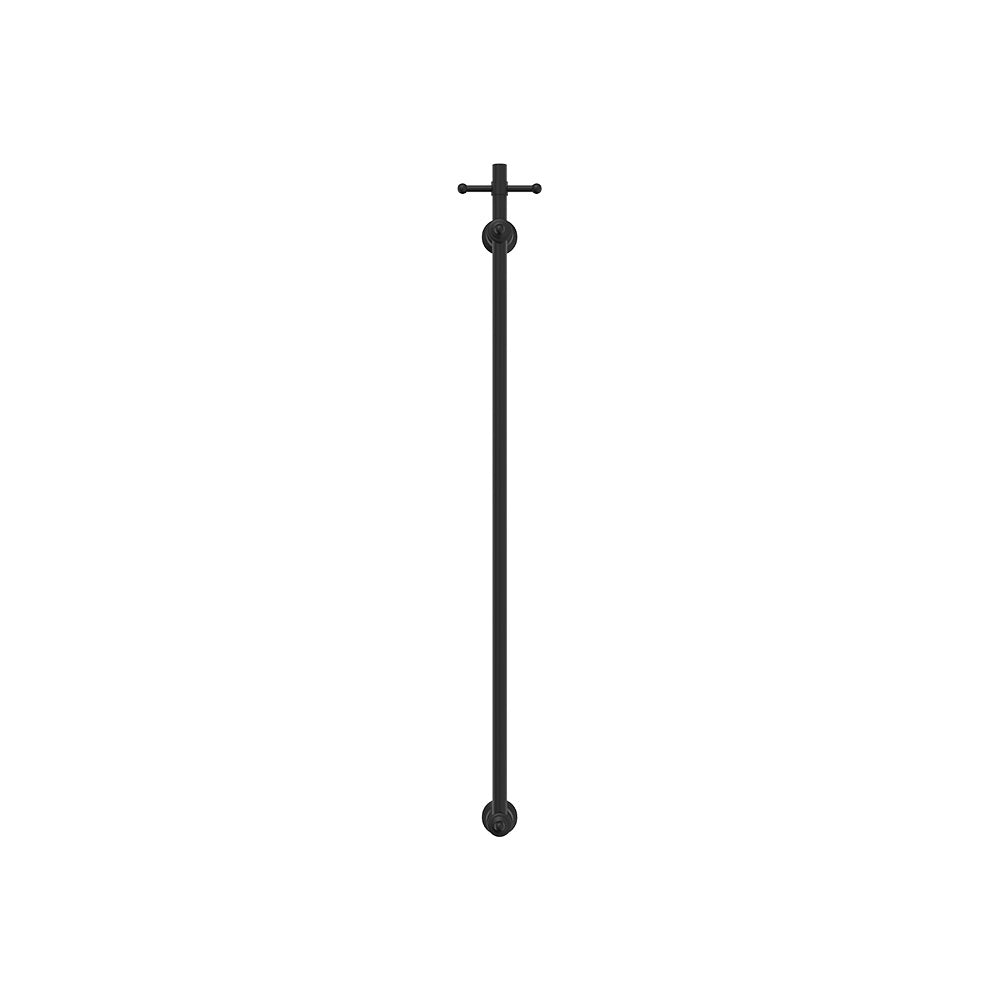 Lillian Vertical Heated Towel Rail, 93 x 1000mm - Matte Black