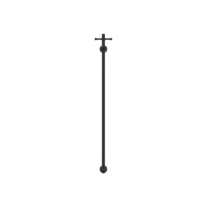Lillian Vertical Heated Towel Rail, 93 x 1000mm - Matte Black