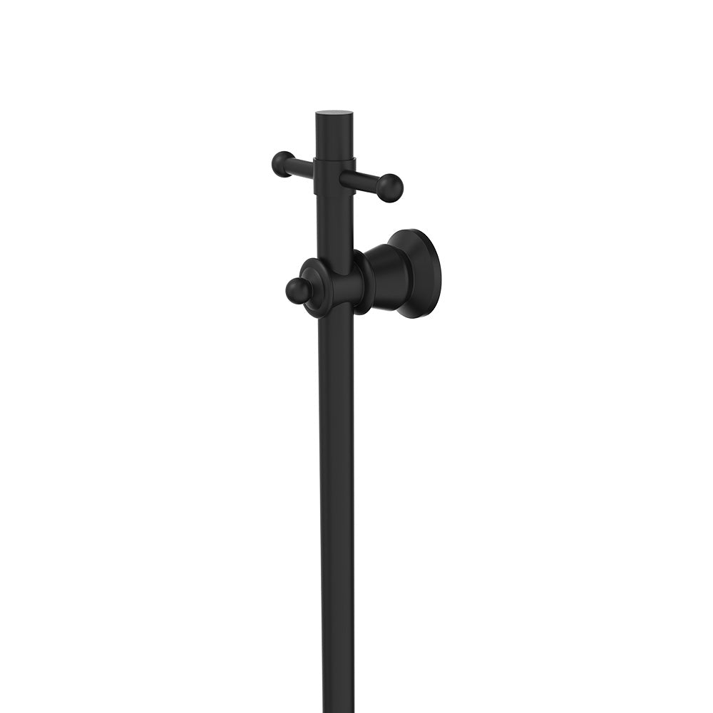 Lillian Vertical Heated Towel Rail, 93 x 1000mm - Matte Black