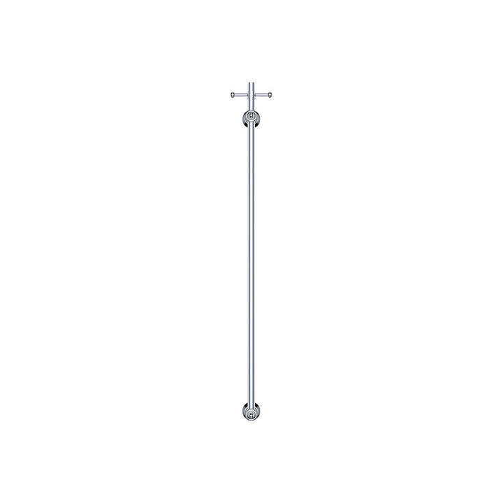 Lillian Vertical Heated Towel Rail, 93 x 1000mm - Chrome