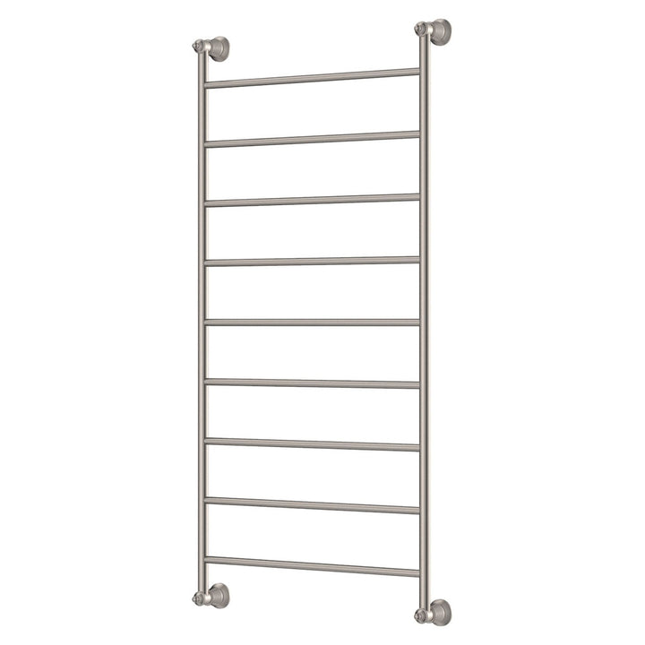 Lillian Heated Towel Rail, 600 x 1200mm - Brushed Nickel