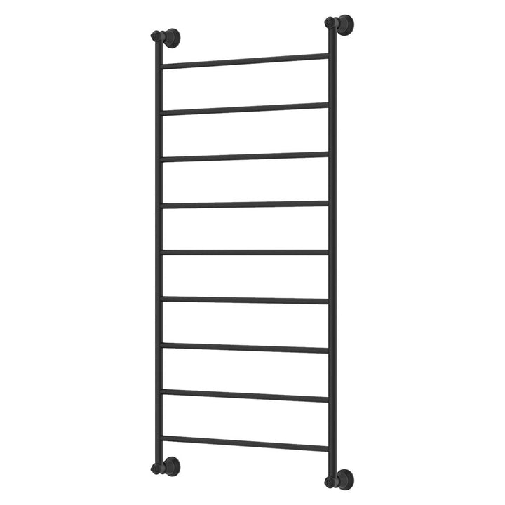 Lillian Heated Towel Rail, 600 x 1200mm - Matte Black