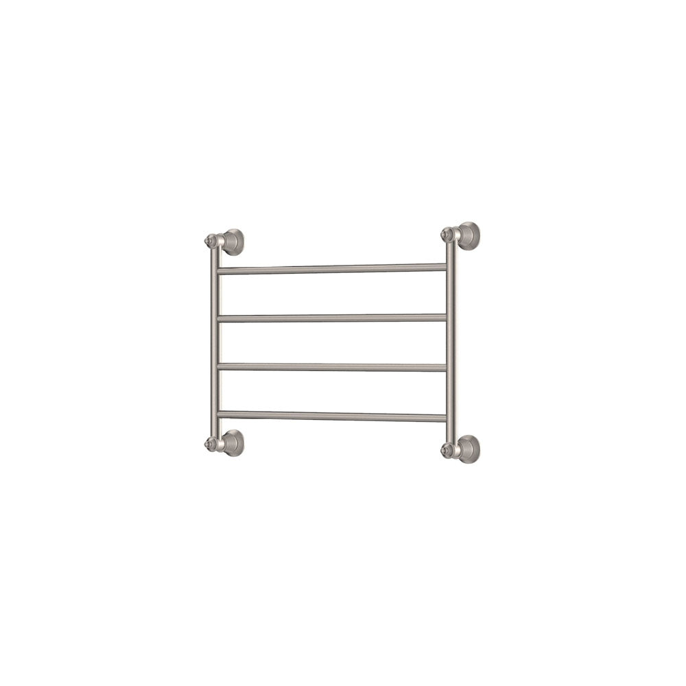 Lillian Heated Towel Rail, 600 x 450mm - Brushed Nickel