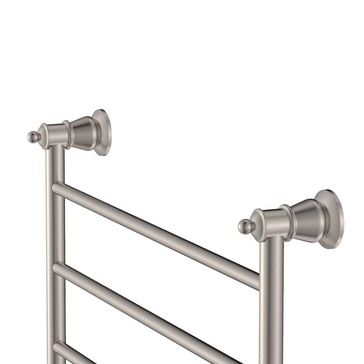Lillian Heated Towel Rail, 600 x 450mm - Brushed Nickel