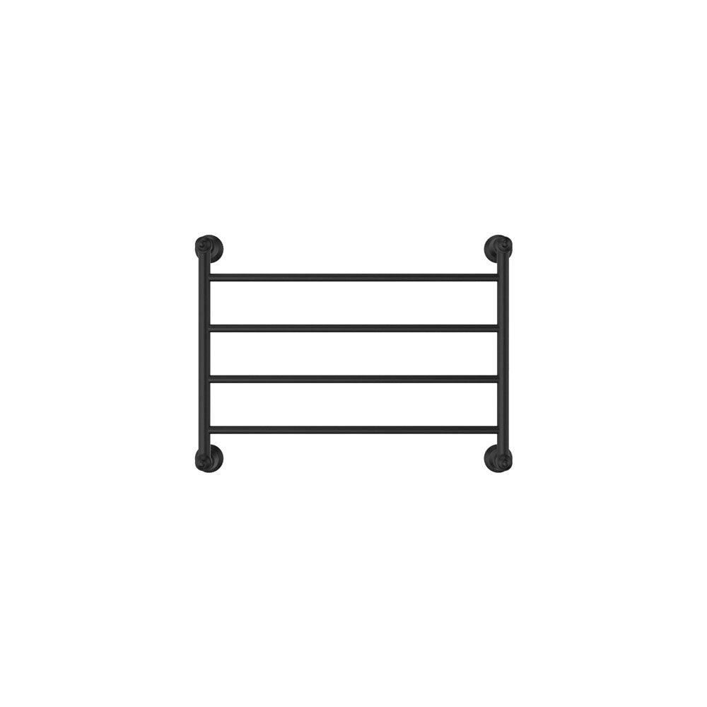 Lillian Heated Towel Rail, 600 x 450mm - Matte Black