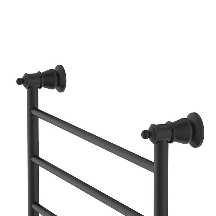 Lillian Heated Towel Rail, 600 x 450mm - Matte Black