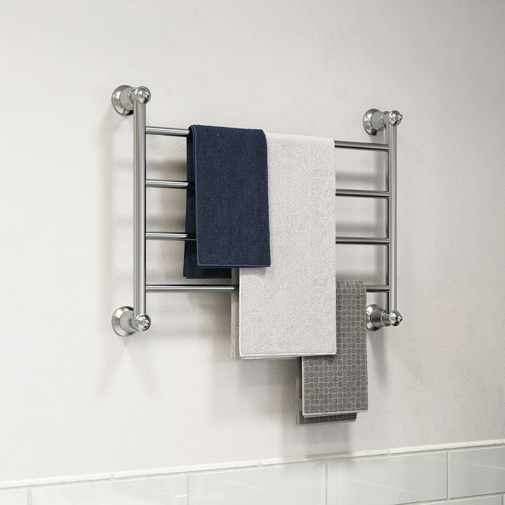 Lillian Heated Towel Rail, 600 x 450mm - Chrome