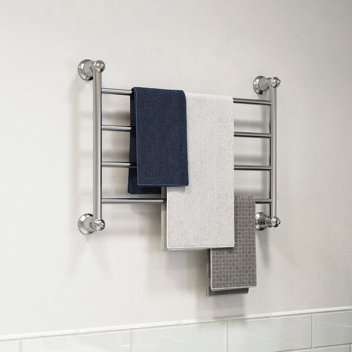 Lillian Heated Towel Rail, 600 x 450mm - Chrome