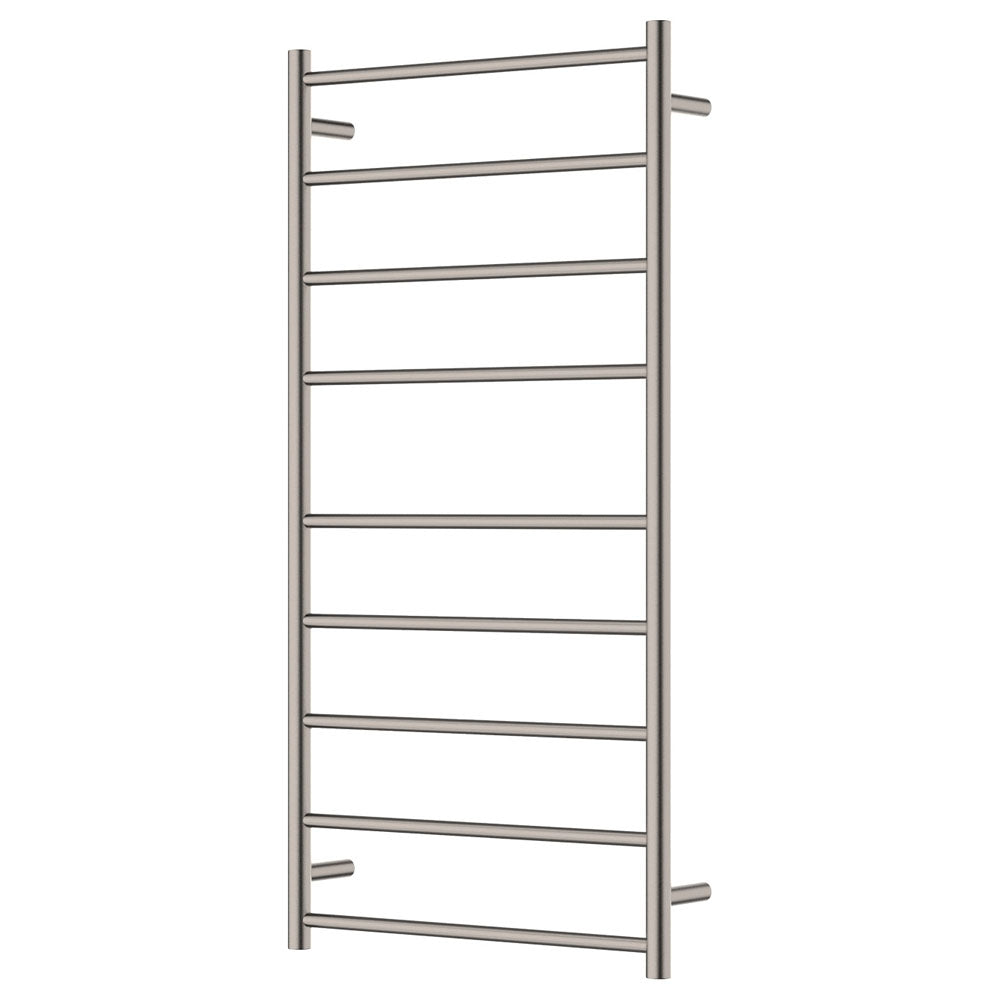 Isabella Heated Towel Rail, 600 x 1200mm - Brushed Nickel
