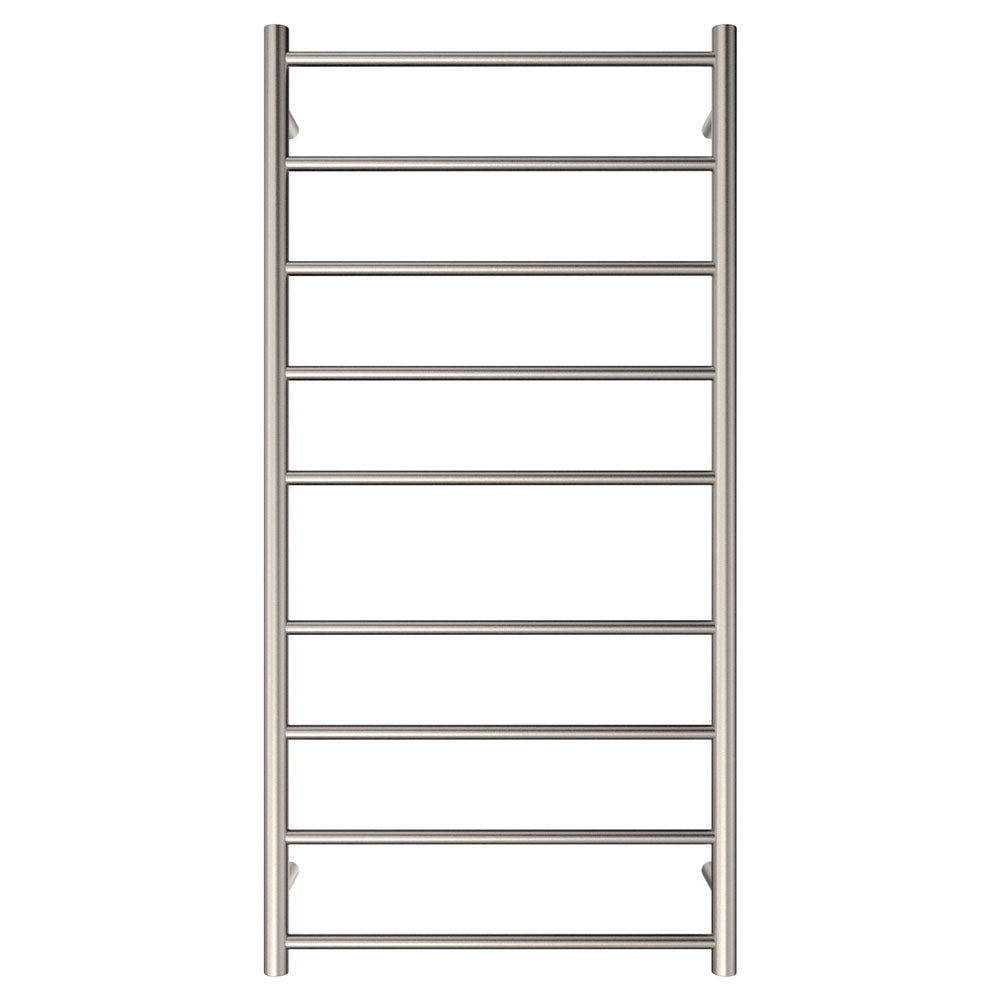 Isabella Heated Towel Rail, 600 x 1200mm - Brushed Nickel