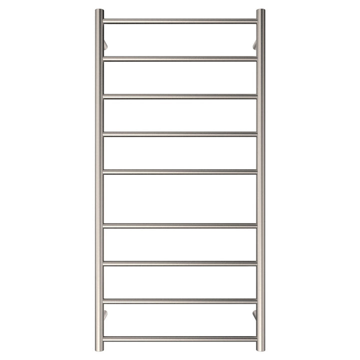 Isabella Heated Towel Rail, 600 x 1200mm - Brushed Nickel