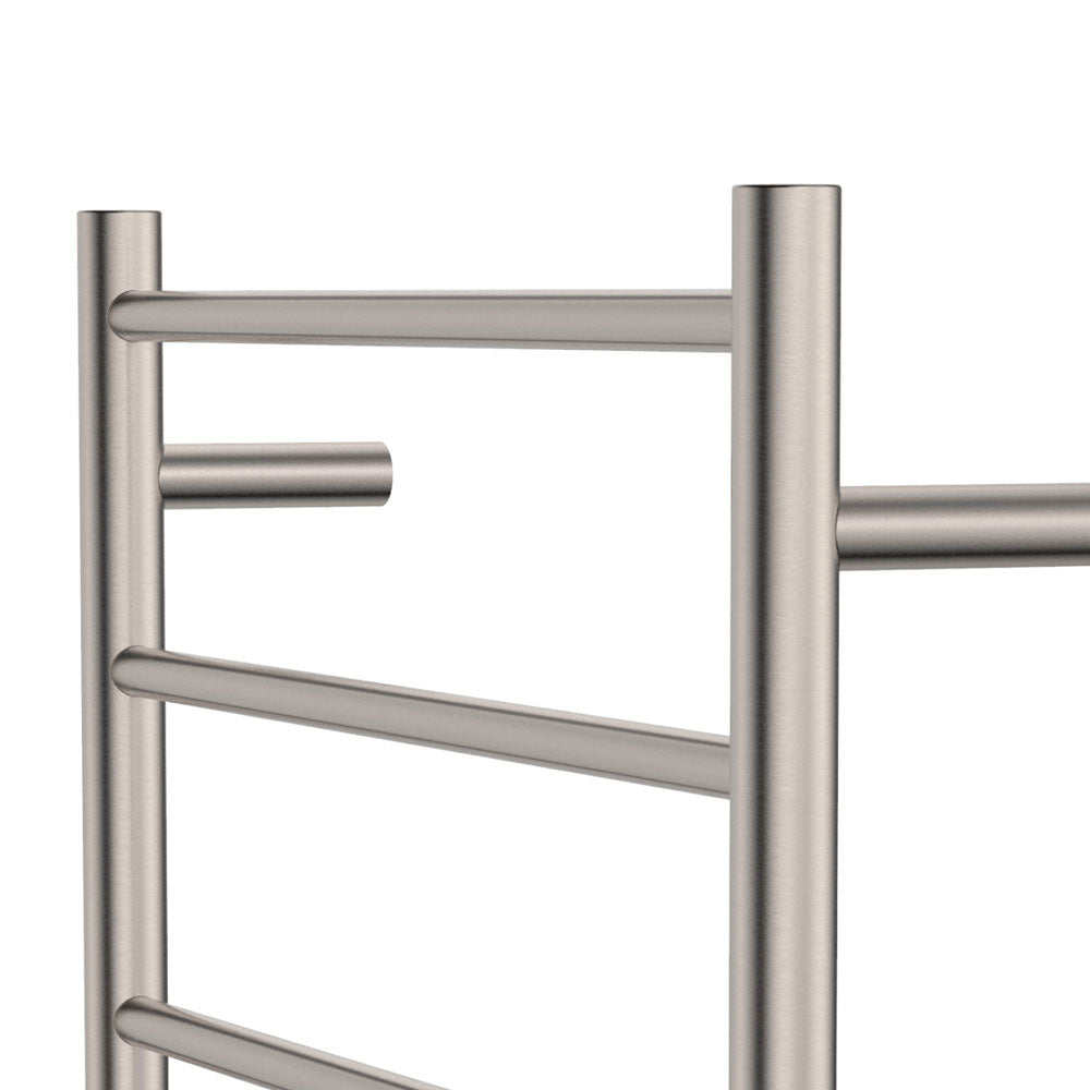 Isabella Heated Towel Rail, 600 x 1200mm - Brushed Nickel