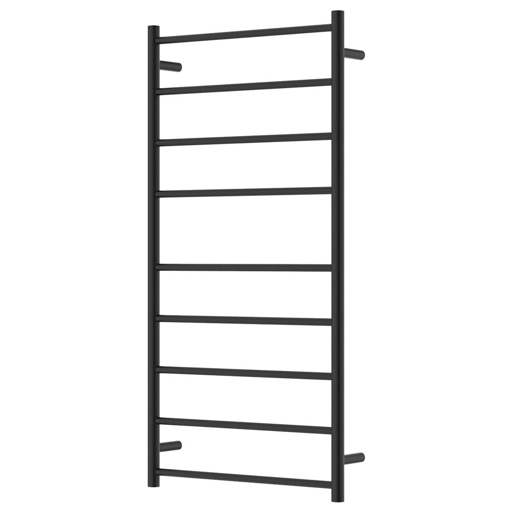 Isabella Heated Towel Rail, 600 x 1200mm - Matte Black