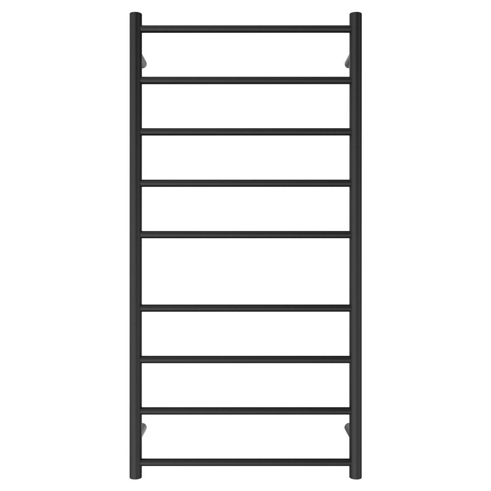 Isabella Heated Towel Rail, 600 x 1200mm - Matte Black