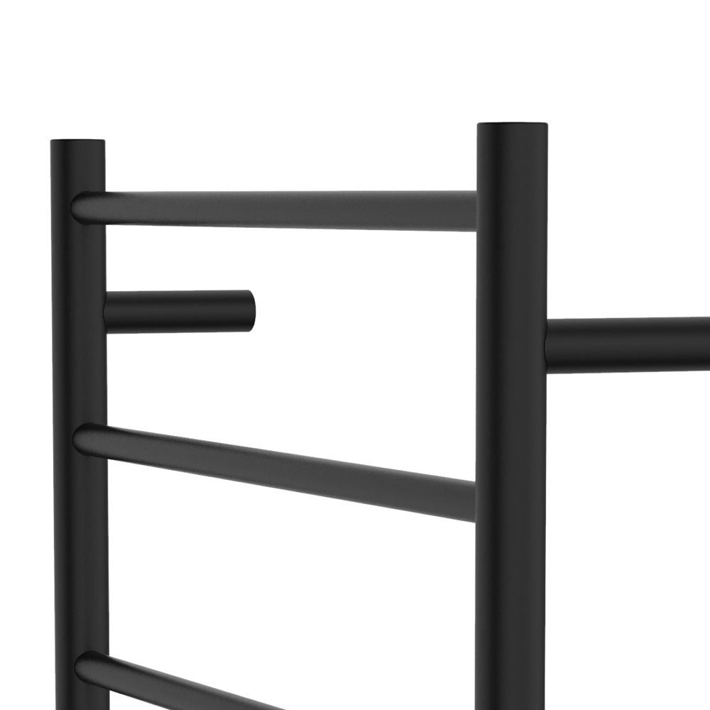 Isabella Heated Towel Rail, 600 x 1200mm - Matte Black