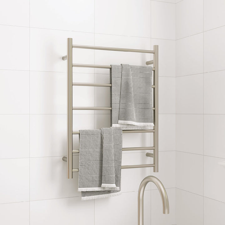 Isabella Heated Towel Rail, 600 x 800mm - Brushed Nickel